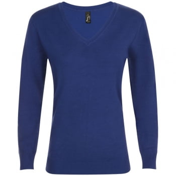 Пуловер женский GLORY WOMEN, синий ультрамарин купить с нанесением логотипа оптом на заказ в интернет-магазине Санкт-Петербург