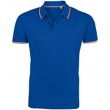 Рубашка поло мужская Prestige Men, ярко-синяя купить с нанесением логотипа оптом на заказ в интернет-магазине Санкт-Петербург