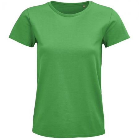 Футболка женская Pioneer Women, ярко-зеленая купить с нанесением логотипа оптом на заказ в интернет-магазине Санкт-Петербург