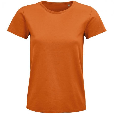 Футболка женская Pioneer Women, оранжевая купить с нанесением логотипа оптом на заказ в интернет-магазине Санкт-Петербург