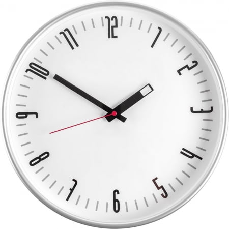 Часы настенные ChronoTop, с красной секундной стрелкой купить с нанесением логотипа оптом на заказ в интернет-магазине Санкт-Петербург