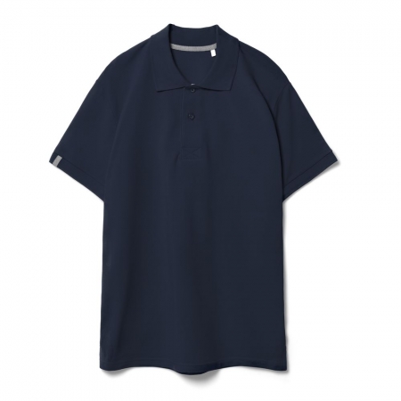 Рубашка поло мужская Virma Premium, темно-синяя купить с нанесением логотипа оптом на заказ в интернет-магазине Санкт-Петербург