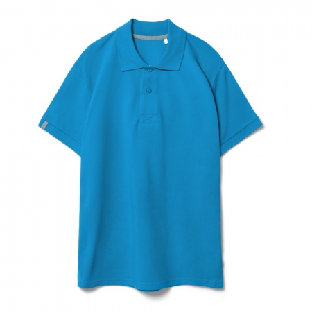 Рубашка поло мужская Virma Premium, бирюзовая купить с нанесением логотипа оптом на заказ в интернет-магазине Санкт-Петербург