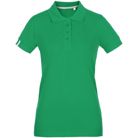 Рубашка поло женская Virma Premium Lady, зеленая купить с нанесением логотипа оптом на заказ в интернет-магазине Санкт-Петербург