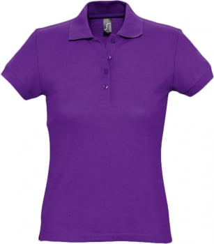 Рубашка поло женская PASSION 170, темно-фиолетовая купить с нанесением логотипа оптом на заказ в интернет-магазине Санкт-Петербург
