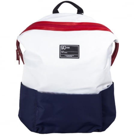 Рюкзак для ноутбука Lecturer Leisure Backpack, белый с темно-синим купить с нанесением логотипа оптом на заказ в интернет-магазине Санкт-Петербург