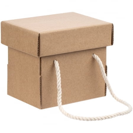 Коробка для кружки Kitbag, с длинными ручками купить с нанесением логотипа оптом на заказ в интернет-магазине Санкт-Петербург
