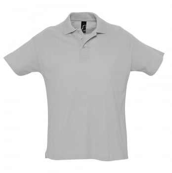 Рубашка поло мужская SUMMER 170, серый меланж купить с нанесением логотипа оптом на заказ в интернет-магазине Санкт-Петербург