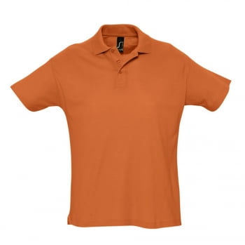 Рубашка поло мужская SUMMER 170, оранжевая купить с нанесением логотипа оптом на заказ в интернет-магазине Санкт-Петербург