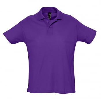Рубашка поло мужская SUMMER 170, темно-фиолетовая купить с нанесением логотипа оптом на заказ в интернет-магазине Санкт-Петербург