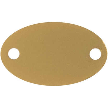 Шильдик металлический Alfa Oval, золотистый купить с нанесением логотипа оптом на заказ в интернет-магазине Санкт-Петербург
