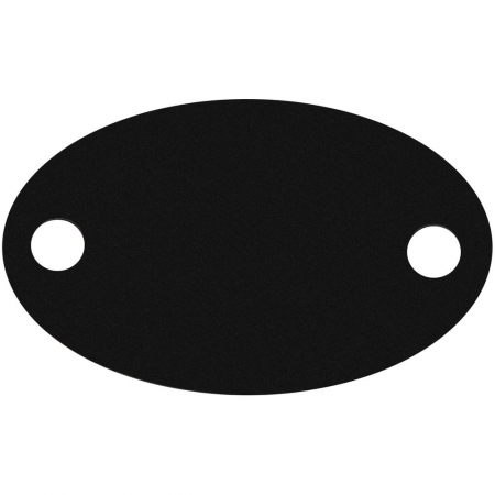 Шильдик металлический Alfa Oval, черный купить с нанесением логотипа оптом на заказ в интернет-магазине Санкт-Петербург