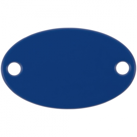 Шильдик металлический Alfa Oval, синий купить с нанесением логотипа оптом на заказ в интернет-магазине Санкт-Петербург