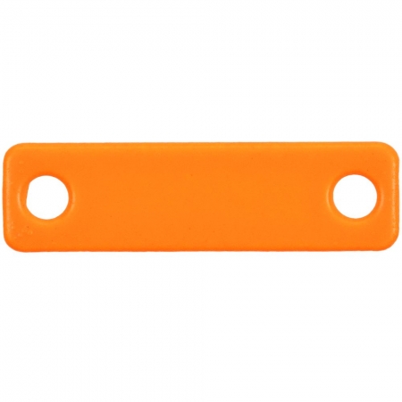 Шильдик металлический Alfa Liten, оранжевый неон купить с нанесением логотипа оптом на заказ в интернет-магазине Санкт-Петербург