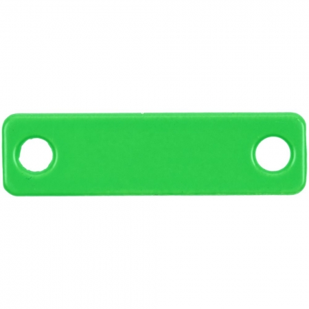 Шильдик металлический Alfa Liten, зеленый неон купить с нанесением логотипа оптом на заказ в интернет-магазине Санкт-Петербург