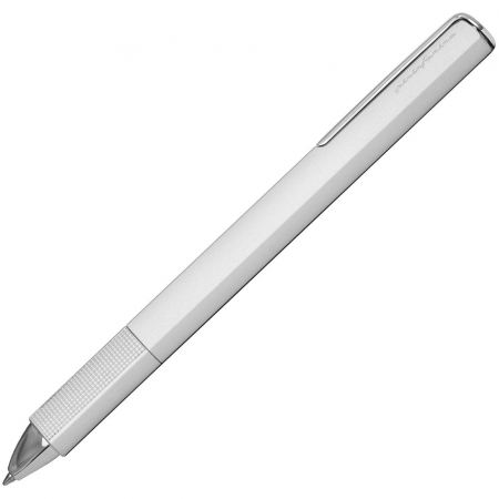 Ручка шариковая PF One, серебристая купить с нанесением логотипа оптом на заказ в интернет-магазине Санкт-Петербург