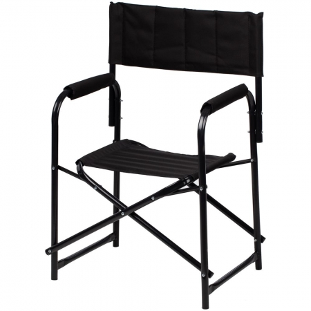 Раскладное кресло Viewpoint, черное, уценка купить с нанесением логотипа оптом на заказ в интернет-магазине Санкт-Петербург