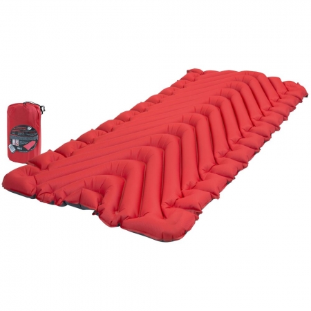 Надувной коврик Insulated Static V Luxe, красный купить с нанесением логотипа оптом на заказ в интернет-магазине Санкт-Петербург