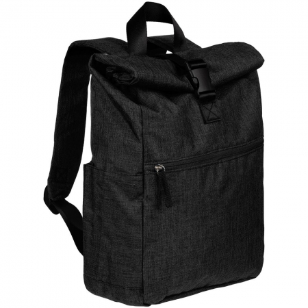 Рюкзак Packmate Roll, черный купить с нанесением логотипа оптом на заказ в интернет-магазине Санкт-Петербург