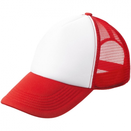 Бейсболка Sunbreaker, красная с белым купить с нанесением логотипа оптом на заказ в интернет-магазине Санкт-Петербург