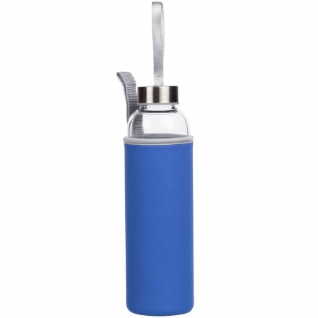 Бутылка для воды Sleeve Ace, синяя купить с нанесением логотипа оптом на заказ в интернет-магазине Санкт-Петербург