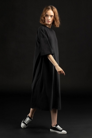 Платье D2, черное купить с нанесением логотипа оптом на заказ в интернет-магазине Санкт-Петербург