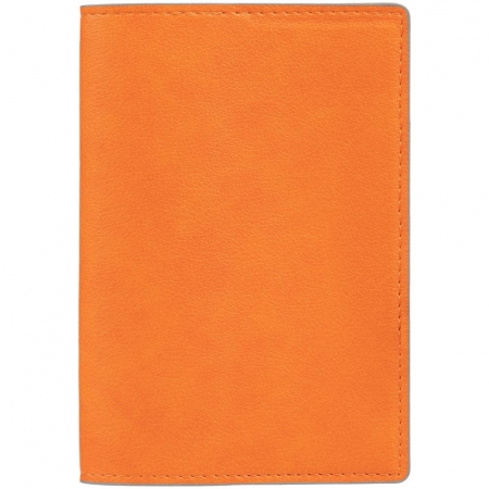 Обложка для паспорта Petrus, оранжевая купить с нанесением логотипа оптом на заказ в интернет-магазине Санкт-Петербург
