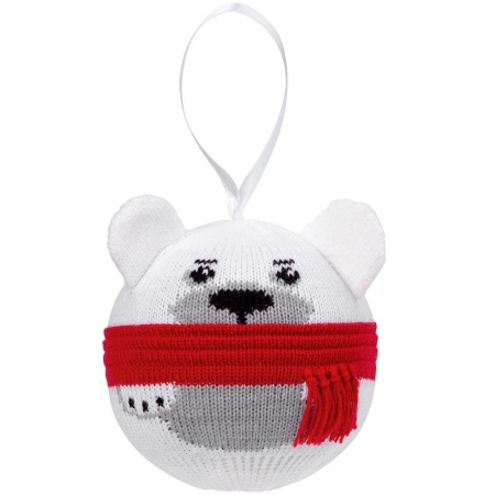Елочный шар «Мишка» купить с нанесением логотипа оптом на заказ в интернет-магазине Санкт-Петербург