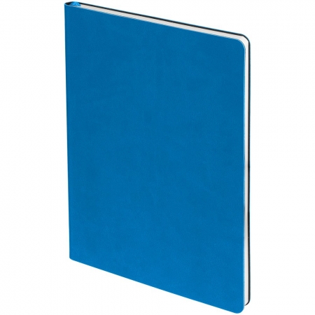 Блокнот Verso в клетку, синий купить с нанесением логотипа оптом на заказ в интернет-магазине Санкт-Петербург