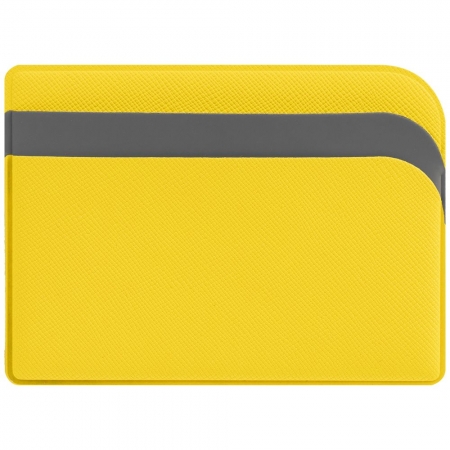 Чехол для карточек Dual, желтый купить с нанесением логотипа оптом на заказ в интернет-магазине Санкт-Петербург