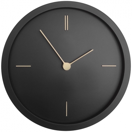 Часы настенные Bronco Thelma, черные купить с нанесением логотипа оптом на заказ в интернет-магазине Санкт-Петербург