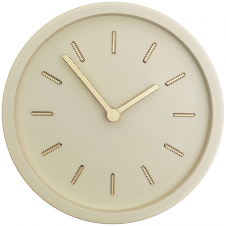 Часы настенные Bronco Jessie, светло-бежевые купить с нанесением логотипа оптом на заказ в интернет-магазине Санкт-Петербург