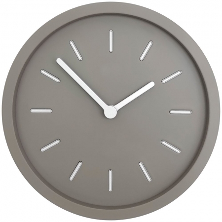 Часы настенные Bronco Sophie, серо-бежевые купить с нанесением логотипа оптом на заказ в интернет-магазине Санкт-Петербург