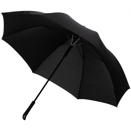 Зонт-трость Domelike, черный купить с нанесением логотипа оптом на заказ в интернет-магазине Санкт-Петербург
