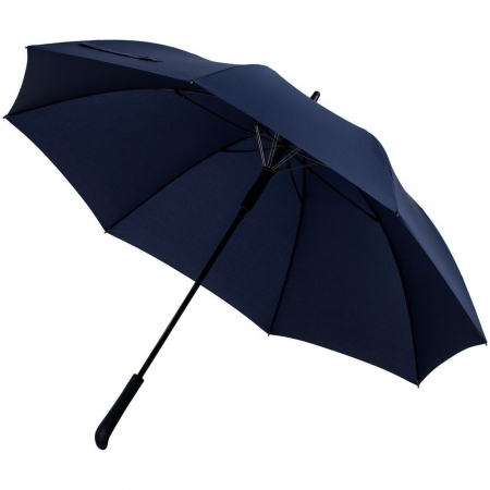 Зонт-трость Domelike, темно-синий купить с нанесением логотипа оптом на заказ в интернет-магазине Санкт-Петербург