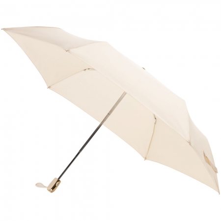 Зонт складной Nicety, бежевый купить с нанесением логотипа оптом на заказ в интернет-магазине Санкт-Петербург