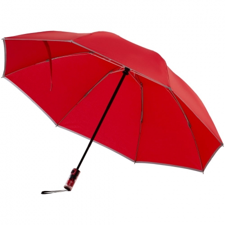Зонт наоборот складной Futurum, красный купить с нанесением логотипа оптом на заказ в интернет-магазине Санкт-Петербург