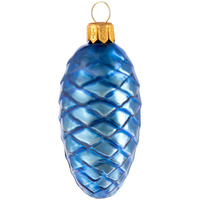 Елочная игрушка «Шишка», синяя купить с нанесением логотипа оптом на заказ в интернет-магазине Санкт-Петербург