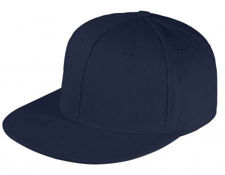 Бейсболка Snapback с прямым козырьком, темно-синяя купить с нанесением логотипа оптом на заказ в интернет-магазине Санкт-Петербург