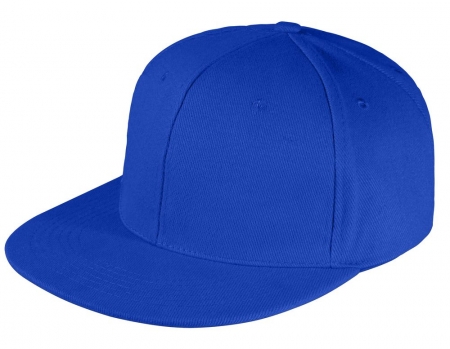 Бейсболка Snapback с прямым козырьком, ярко-синяя купить с нанесением логотипа оптом на заказ в интернет-магазине Санкт-Петербург