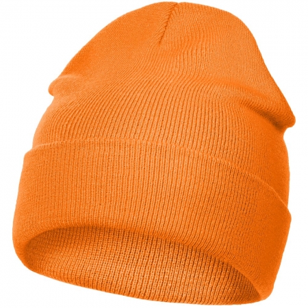Шапка Urban Flow, оранжевая купить с нанесением логотипа оптом на заказ в интернет-магазине Санкт-Петербург