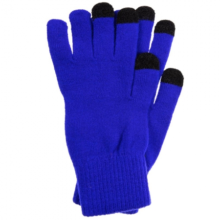 Перчатки сенсорные Urban Flow, ярко-синие купить с нанесением логотипа оптом на заказ в интернет-магазине Санкт-Петербург