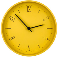 Часы настенные Silly, желтые купить с нанесением логотипа оптом на заказ в интернет-магазине Санкт-Петербург