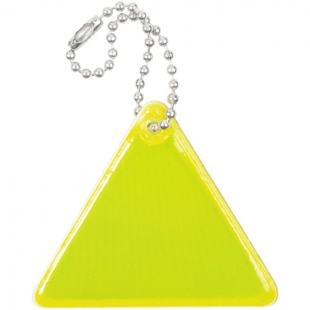 Светоотражатель Spare Care, треугольник, желтый неон купить с нанесением логотипа оптом на заказ в интернет-магазине Санкт-Петербург