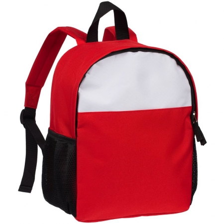Детский рюкзак Comfit, белый с красным купить с нанесением логотипа оптом на заказ в интернет-магазине Санкт-Петербург