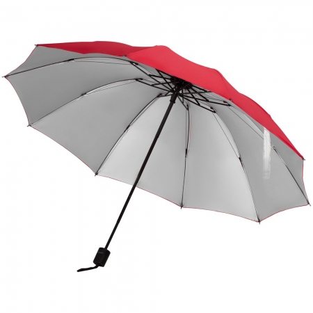 Зонт-наоборот складной Stardome, красный купить с нанесением логотипа оптом на заказ в интернет-магазине Санкт-Петербург