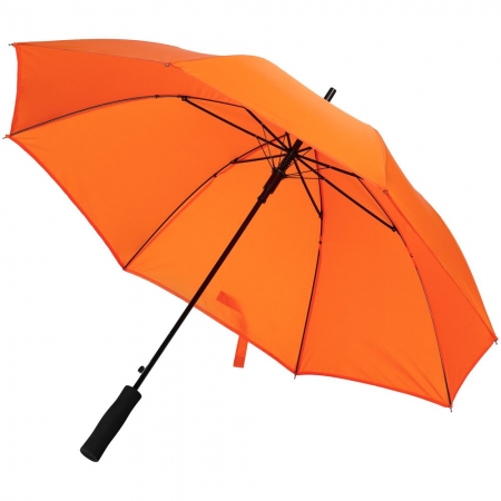 Зонт-трость Color Play, оранжевый купить с нанесением логотипа оптом на заказ в интернет-магазине Санкт-Петербург