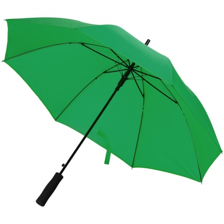 Зонт-трость Color Play, зеленый купить с нанесением логотипа оптом на заказ в интернет-магазине Санкт-Петербург