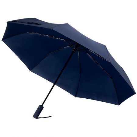 Зонт складной Ribbo, темно-синий купить с нанесением логотипа оптом на заказ в интернет-магазине Санкт-Петербург