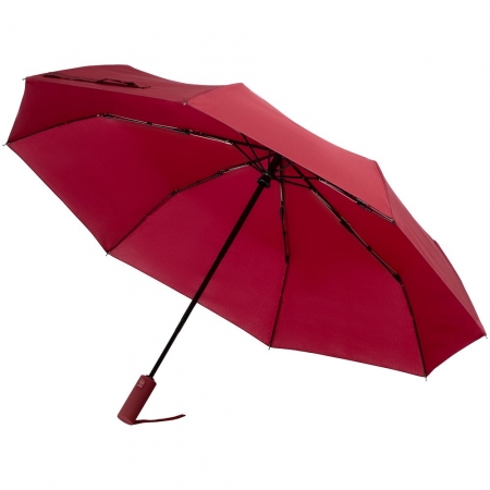 Зонт складной Ribbo, красный купить с нанесением логотипа оптом на заказ в интернет-магазине Санкт-Петербург
